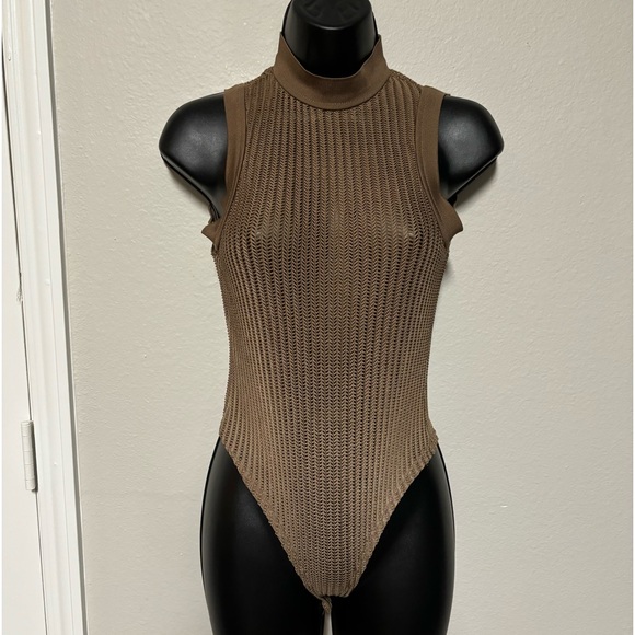 Carmin Mesh Bodysuit- Brown - Picture 2 of 4